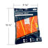 99220S by UNITED PACIFIC - High Visibility Safety Vest - Orange, with Reflective Strips and Pocket, Small