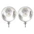 A5022A by UNITED PACIFIC - Dietz Style Headlight - LH and RH, 7", Round, Chrome Housing, H4 Bulb
