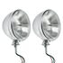 A5022A by UNITED PACIFIC - Dietz Style Headlight - LH and RH, 7", Round, Chrome Housing, H4 Bulb