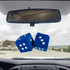 C5038B by UNITED PACIFIC - Decoration - Interior Rear View Mirror, Classic Fuzzy Dice, 3" x 3", Blue