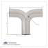 KWA-18613 by UNITED PACIFIC - Exhaust Y Pipe - Exhaust Y Divider, for Kenworth Aerocab
