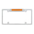 50149 by UNITED PACIFIC - License Plate Frame - Chrome, with Auxiliary Light, Amber LED/Amber Lens