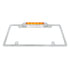 50149 by UNITED PACIFIC - License Plate Frame - Chrome, with Auxiliary Light, Amber LED/Amber Lens