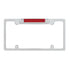 50148 by UNITED PACIFIC - License Plate Frame - Chrome, with 3rd Brake Light, Red LED/Red Lens