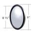 60009 by UNITED PACIFIC - Door Blind Spot Mirror - 8.5", Stainless Steel, Convex, 150R