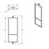 60008 by UNITED PACIFIC - West Coast Mirror - 6" x 16", Stainless Steel, with Convex Lower Mirror, Non Heated