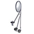 60036 by UNITED PACIFIC - Fender Mirror - 8-1/2" Round, Convex, with Stainless Steel Arm Bracket