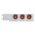 61007 by UNITED PACIFIC - Light Bar - Stainless Steel, Spring Loaded, 3-3/4" Bolt Pattern, with 6 x 4" 13 LED Abyss Light, Red LED/Clear Lens, with Visor