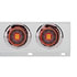 61007 by UNITED PACIFIC - Light Bar - Stainless Steel, Spring Loaded, 3-3/4" Bolt Pattern, with 6 x 4" 13 LED Abyss Light, Red LED/Clear Lens, with Visor