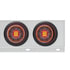 61010 by UNITED PACIFIC - Light Bar - Stainless Steel, Spring Loaded, 3-3/4" Bolt Pattern, with 6 x 4" 13 LED Abyss Light, Red LED/Clear Lens