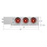 61024 by UNITED PACIFIC - Light Bar - Chrome, Spring Loaded, 2-1/2" Bolt Pattern, with 6 x 4" 13 LED Abyss Light, Red LED/Lens, with Visor