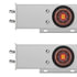 61028 by UNITED PACIFIC - Light Bar - Chrome, Spring Loaded, 2-1/2" Bolt Pattern, with 6 x 4" 13 LED Abyss Light, Red LED/Clear Lens