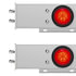61029 by UNITED PACIFIC - Light Bar - Chrome, Spring Loaded, 2-1/2" Bolt Pattern, with 6 x 4" 16 LED Turbine Light, Red LED/Lens
