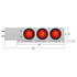 61029 by UNITED PACIFIC - Light Bar - Chrome, Spring Loaded, 2-1/2" Bolt Pattern, with 6 x 4" 16 LED Turbine Light, Red LED/Lens