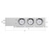 61036 by UNITED PACIFIC - 2" Bolt Pattern Stainless Steel Spring Loaded Light Bar, Pair