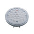 61805 by UNITED PACIFIC - Light Bar - Stainless Steel, Spring Loaded, 2" Bolt Pattern, with 6 x 36 LED 4" Lights, Red LED/Clear Lens, with Visor