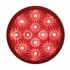 63643 by UNITED PACIFIC - Light Bar - Rear, Spring Loaded, with 2.5" Bolt Pattern, Reflector/Stop/Turn/Tail Light, Red LED and Lens, Chrome/Steel Housing, with Rubber Grommets, 12 LED Per Light