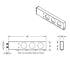 63728 by UNITED PACIFIC - Light Bar - Stainless Steel, Spring Loaded, 2-1/2" Bolt Pattern, with 6 x 4" 10 LED Lights, Red LED/Lens
