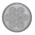 63731 by UNITED PACIFIC - Light Bar - Stainless Steel, Spring Loaded, Rear, Reflector/Stop/Turn/Tail Light, Red LED/Clear Lens, with 2.5" Bolt Pattern, with Rubber Grommets, 7 LED per Light