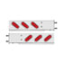 63784 by UNITED PACIFIC - Light Bar - Rear, "Glo" Light, Stainless Steel, Spring Loaded, with 3.75" Bolt Pattern, Stop/Turn/Tail Light, Red LED and Lens, with Chrome Bezels and Visors, 22 LED Per Light