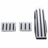 70259 by UNITED PACIFIC - Accelerator / Brake / Clutch Pedal Set - Chrome, with Black Insert