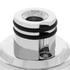 70664B by UNITED PACIFIC - Gearshift Knob Mounting Adapter - 1", Chrome, Vertical, O-Ring Design, with LED Mount, for Eaton-Fuller 13/15/18 Speed Shifters