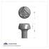 71042 by UNITED PACIFIC - Air Brake Valve Control Knob - White, Ace of Spades Design, Heavy Duty Zinc Die Cast