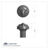 71045 by UNITED PACIFIC - Air Brake Valve Control Knob - Zinc Die-Cast, Eagle Design, Indigo Blue