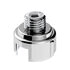 71055 by UNITED PACIFIC - M30 x 3.5 Thread-On Gearshift Adapter with LED Mount, Liquid Silver