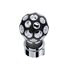 71076 by UNITED PACIFIC - Thread-On Matte Black Phoenix Style Ball Gearshift Knob with Amber LED