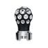 71077 by UNITED PACIFIC - Thread-On Matte Black Phoenix Style Ball Gearshift Knob with Blue LED