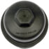 917-492 by DORMAN - Engine Oil Filler Cap - Plastic, Black; Silver, 99.4 mm. Length, 80.5 mm. Dia., Threaded