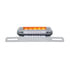 S2007LED-A by UNITED PACIFIC - License Plate Light Assembly - License Plate Light & Bracket, Chrome, with Amber LED Auxiliary Light, Amber LED/Amber Lens