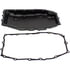 265-925 by DORMAN - Transmission Oil Pan - 5.4L, Black/Silver, Two Piece, With Drain Plug