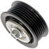 419-091 by DORMAN - Engine Timing Belt Idler Pulley - Plastic; Steel, 76.2 mm. Pulley Dia, 5 Groove, V-Grooved