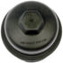 917-492 by DORMAN - Engine Oil Filler Cap - Plastic, Black; Silver, 99.4 mm. Length, 80.5 mm. Dia., Threaded