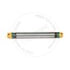 Blumaq 2534645 Steering Shaft 393mm Long Circle Blade Shaft fits Caterpillar, Hardened Steel, 1.76" OD
