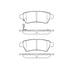 E11011010 by BENDIX - Formula Blue™ Hydraulic Brake Pads - Ceramic, With Shims, Rear, 8204-D1101 FMSI