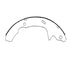 E11605990 by BENDIX - Formula Blue™ New Bonded Brake Shoes - 1395-599 (FMSI), 225 mm x 38 mm Brake Drum Diameter