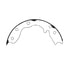 E11606350 by BENDIX - Formula Blue™ New Bonded Brake Shoes - 1436-S635 (FMSI), Parking Brake Shoe