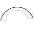 E11607910 by BENDIX - Formula Blue™ New Bonded Brake Shoes - 1533-S791 (FMSI), Parking Brake Shoe