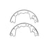 E11703570 by BENDIX - Formula Blue™ HD Riveted Brake Shoes - Front or Rear, 12 in. x 2-1/2 in. Brake Drum Diameter