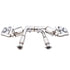 AWE 3015-42151 Exhaust System Kit AWE Touring Edition Exhaust for C8 Corvette -- Chrome Silver Tips