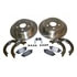 Crown 52060147K Brake Rebuild Kit Disc Brake Service Kit; Rear; Kit Includes Pads/Rotors/Parking Brake Shoe And Lining