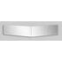 Aranda P-0130 Sun Visor Sun Drop Visor - 13", Blind Mount, Curved Windshield, Stainless Steel