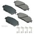 ACT908B by AKEBONO - ProACT Ultra Premium Ceramic Disc Brake Pad Kit