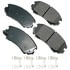 ACT924C by AKEBONO - ProACT Ultra Premium Ceramic Disc Brake Pad Kit