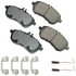EUR1340A by AKEBONO - EURO Ultra Premium Ceramic Disc Brake Pad Kit