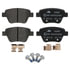 603858 by ATE BRAKE PRODUCTS - ATE Original Semi-Metallic Rear Disc Brake Pad Set 603858 for Audi, Volkswagen