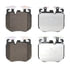 604896 by ATE BRAKE PRODUCTS - ATE Original Semi-Metallic Front Disc Brake Pad Set 604896 for BMW